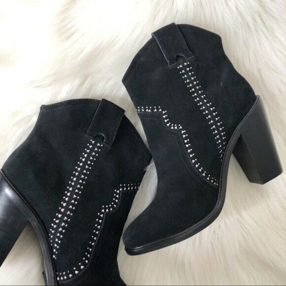 NEW Joie Monte Studded Suede Pull On Booties Ankle Boots Size 38 - Picture 9 of 12